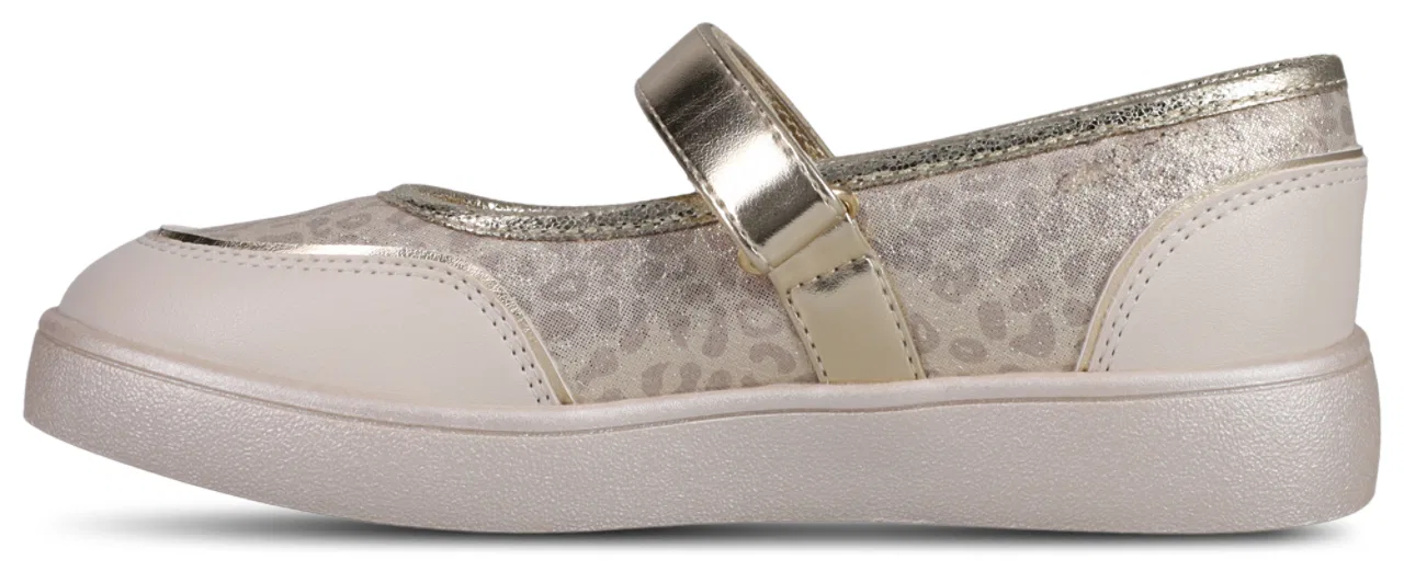 Детские кроссовки для девочек с ремешком Мэри Джейн Jem Cameron Michael Kors, Leopard/Pale Gold Metallic — фото 2