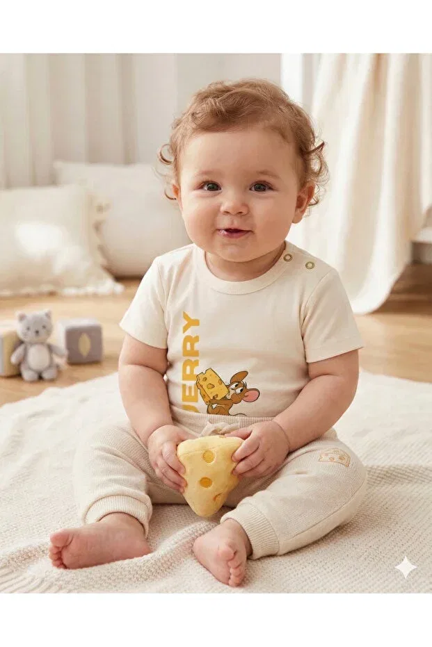 Детское боди для новорожденных с принтом Basics Babytex, Белый — фото 2