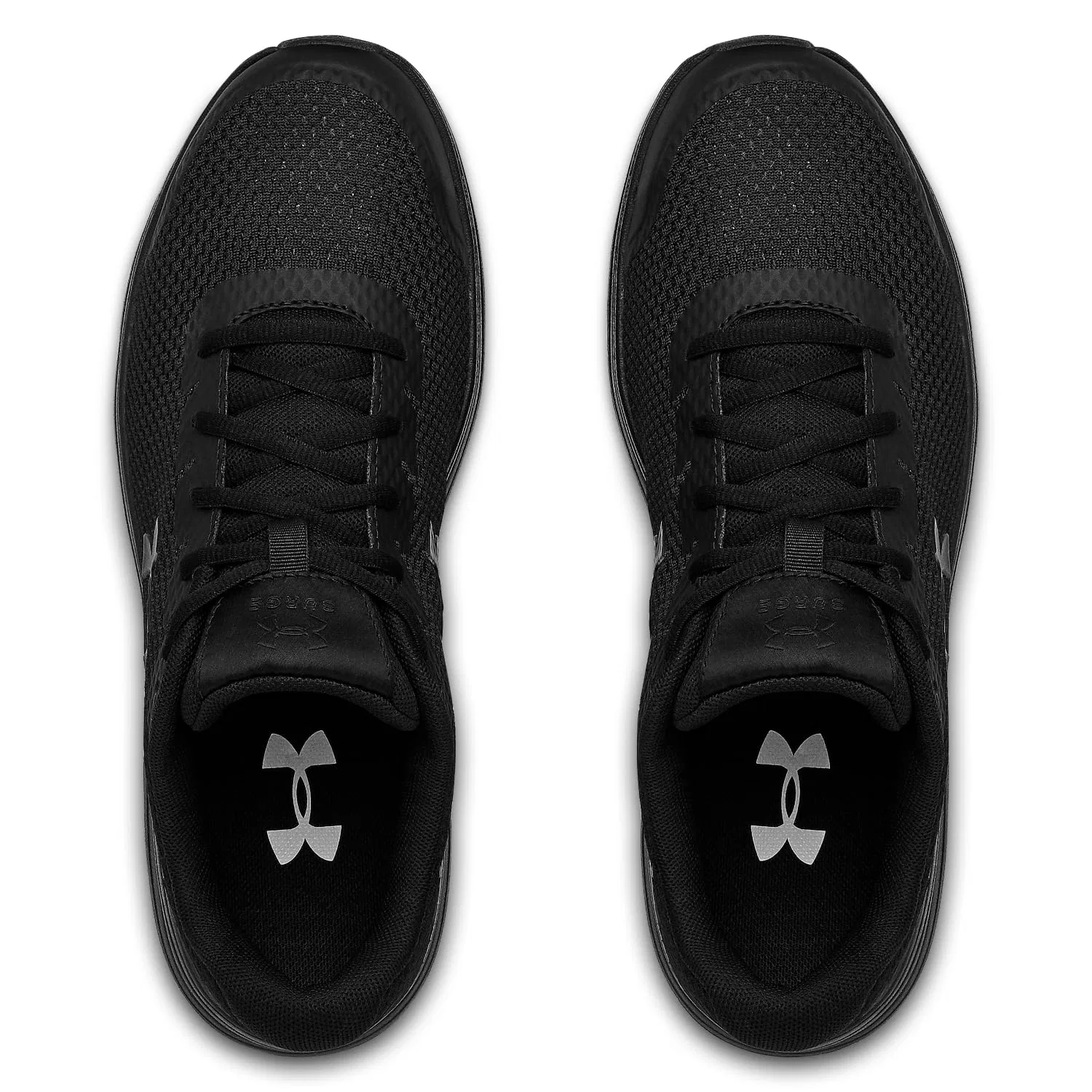 Детские беговые кроссовки для мальчиков с сетчатым верхом Pre School Surge 2 Under Armour, Black — фото 4
