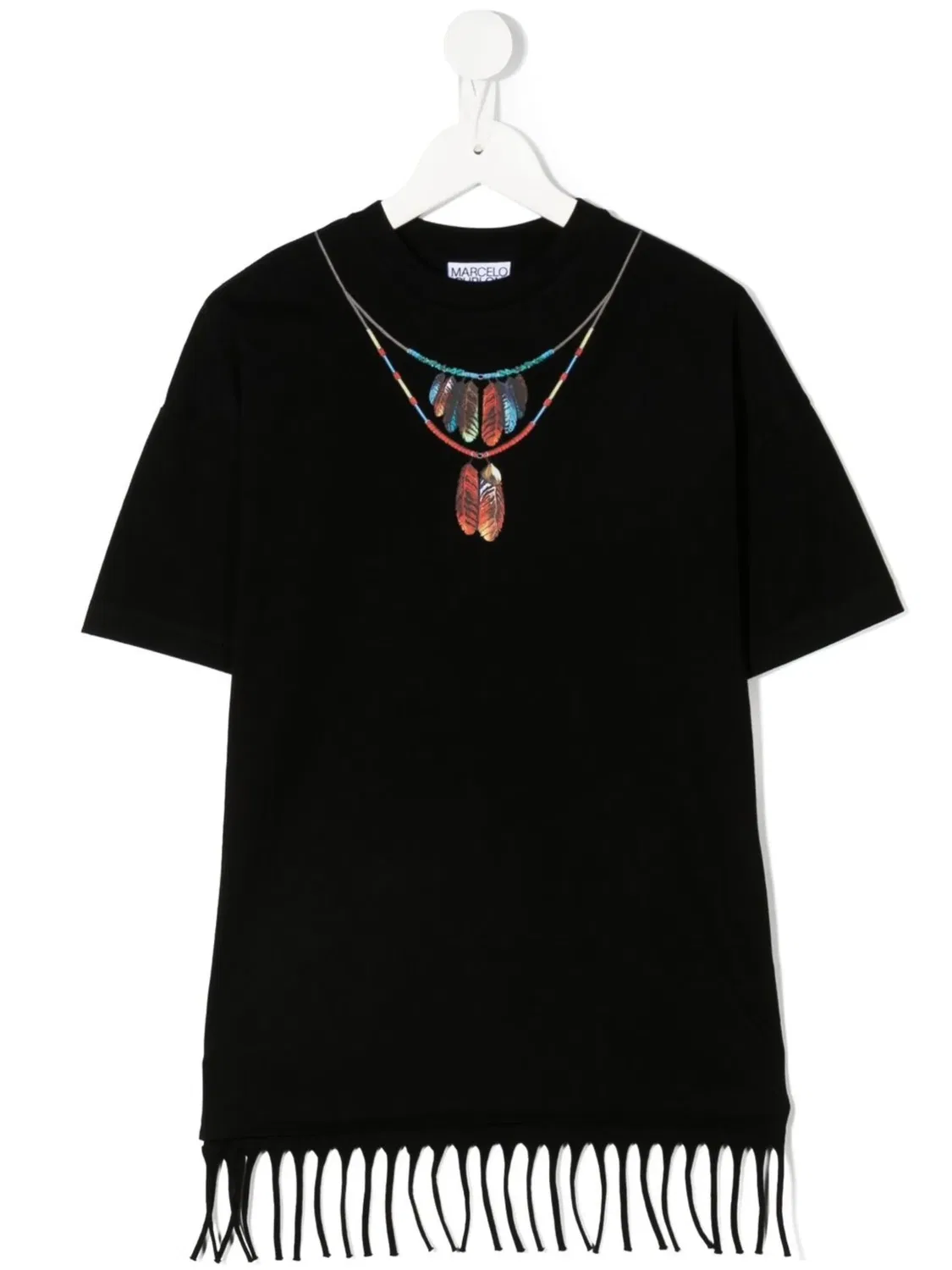 Платье с принтом-ожерельем и бахромой Marcelo Burlon County of Milan, черный