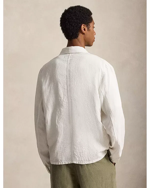Мужская куртка льняная Polo Ralph Lauren, белый — фото 3