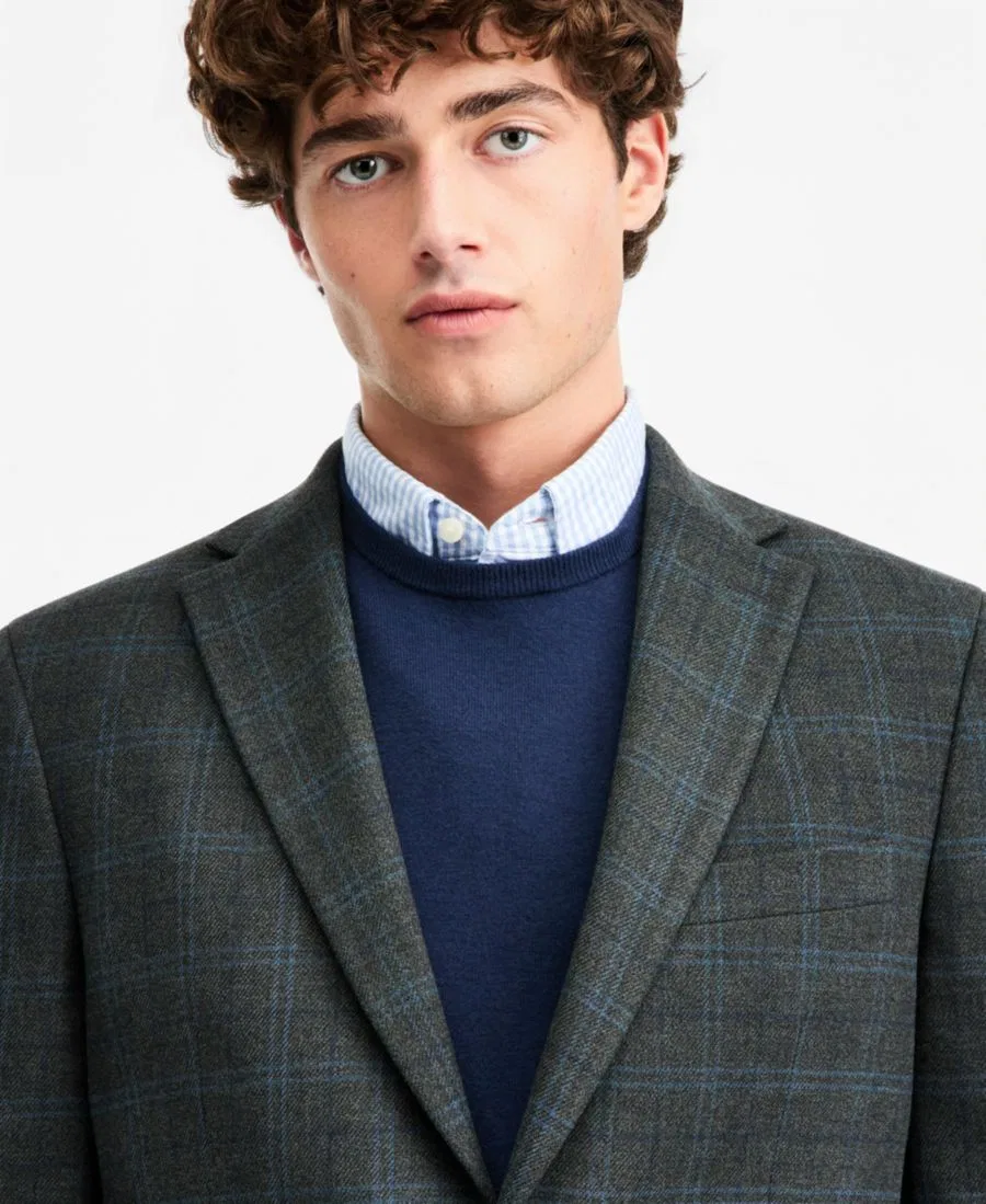 Пиджак в клетку с современным кроем Tommy Hilfiger, Green Blue — фото 2