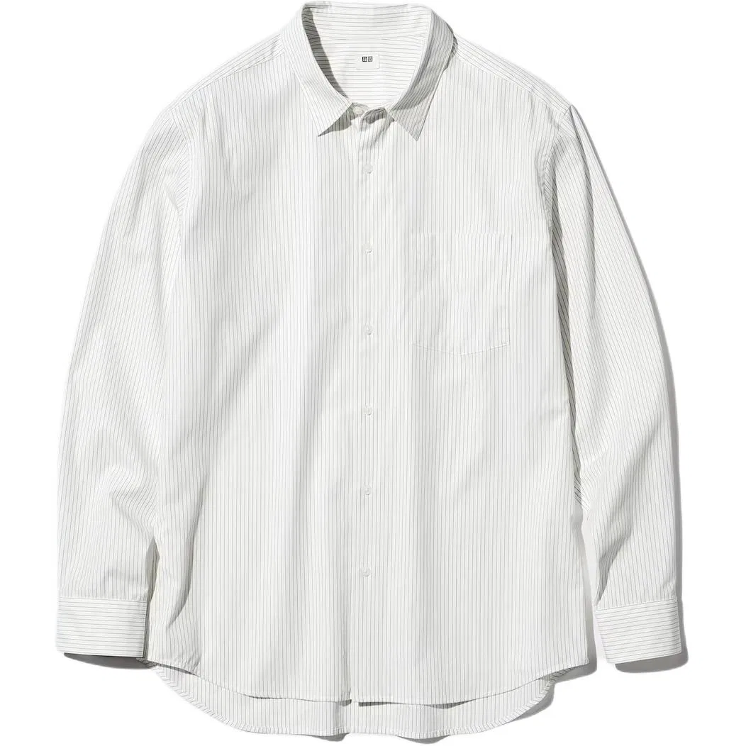 Женская рубашка с лацканами Ecru UNIQLO
