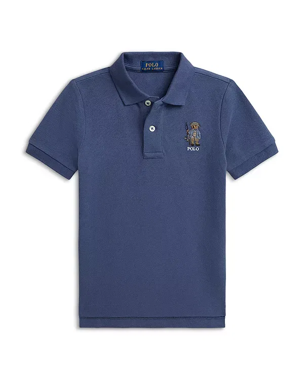 Детское поло для мальчиков хлопковое Polo Bear Ralph Lauren, Old Royal