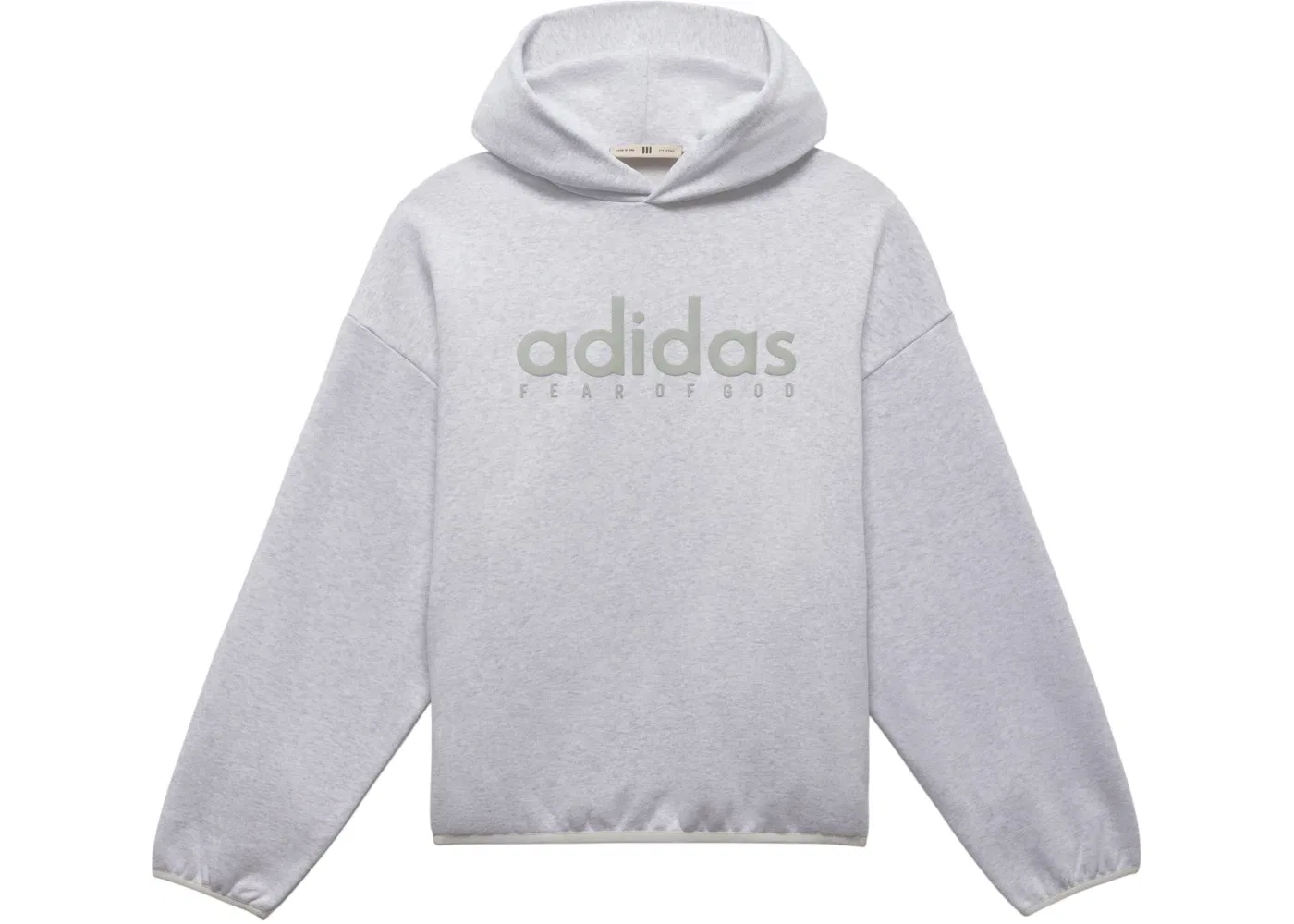 Мужская худи из флиса с капюшоном Fear Of God Athletics Adidas, Light Grey Heather