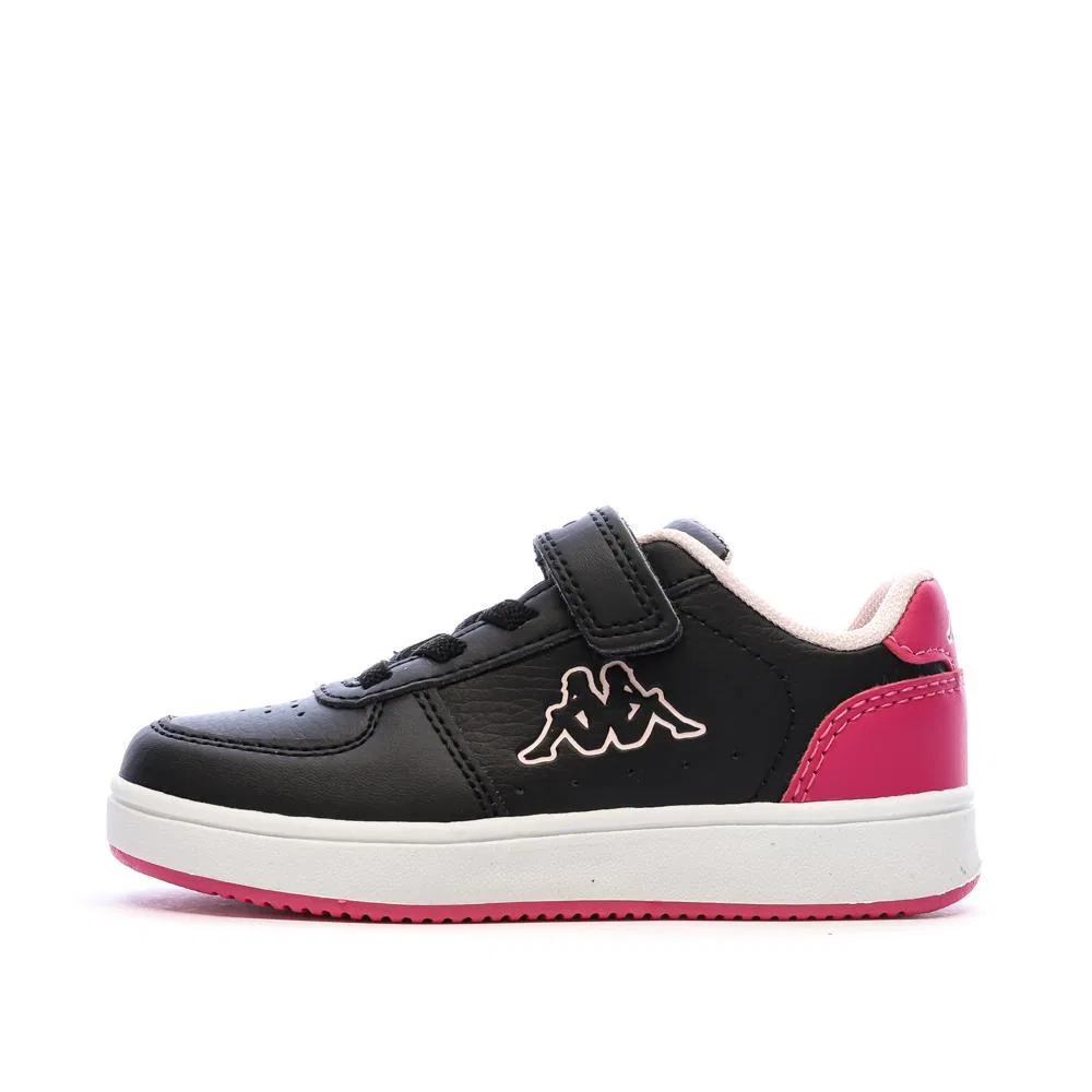 Детские кроссовки с липучкой Malone Kappa, Schwarz Fluoreszierendes Kaugummirosa