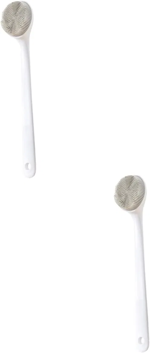 Щетка для тела силиконовая Beavorty 2 шт, 37.5x8 см, White