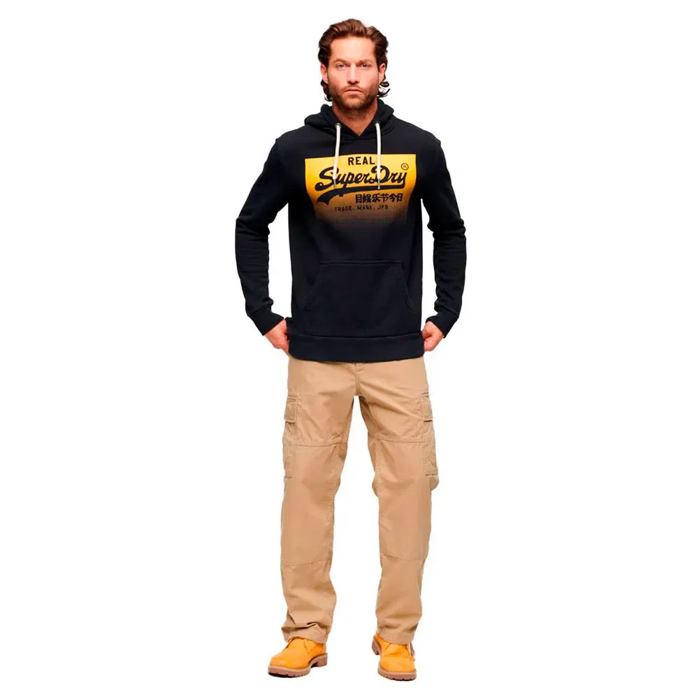 Худи Gradient Superdry Vintage Box, черный — фото 4