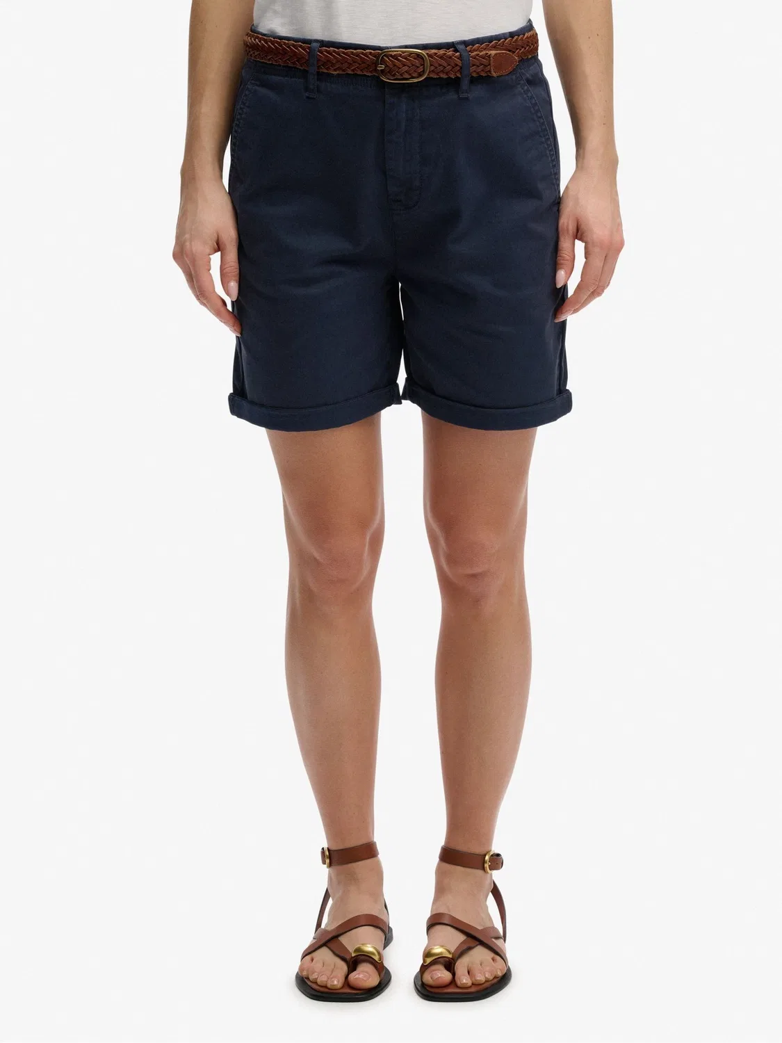 Шорты чинос Relaxed Fit Superdry, синие — фото 4