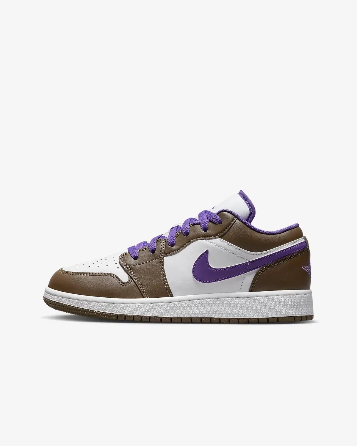 Детские баскетбольные кроссовки для мальчиков Air Jordan 1 Low (GS) NIKE, Marrone — фото 2