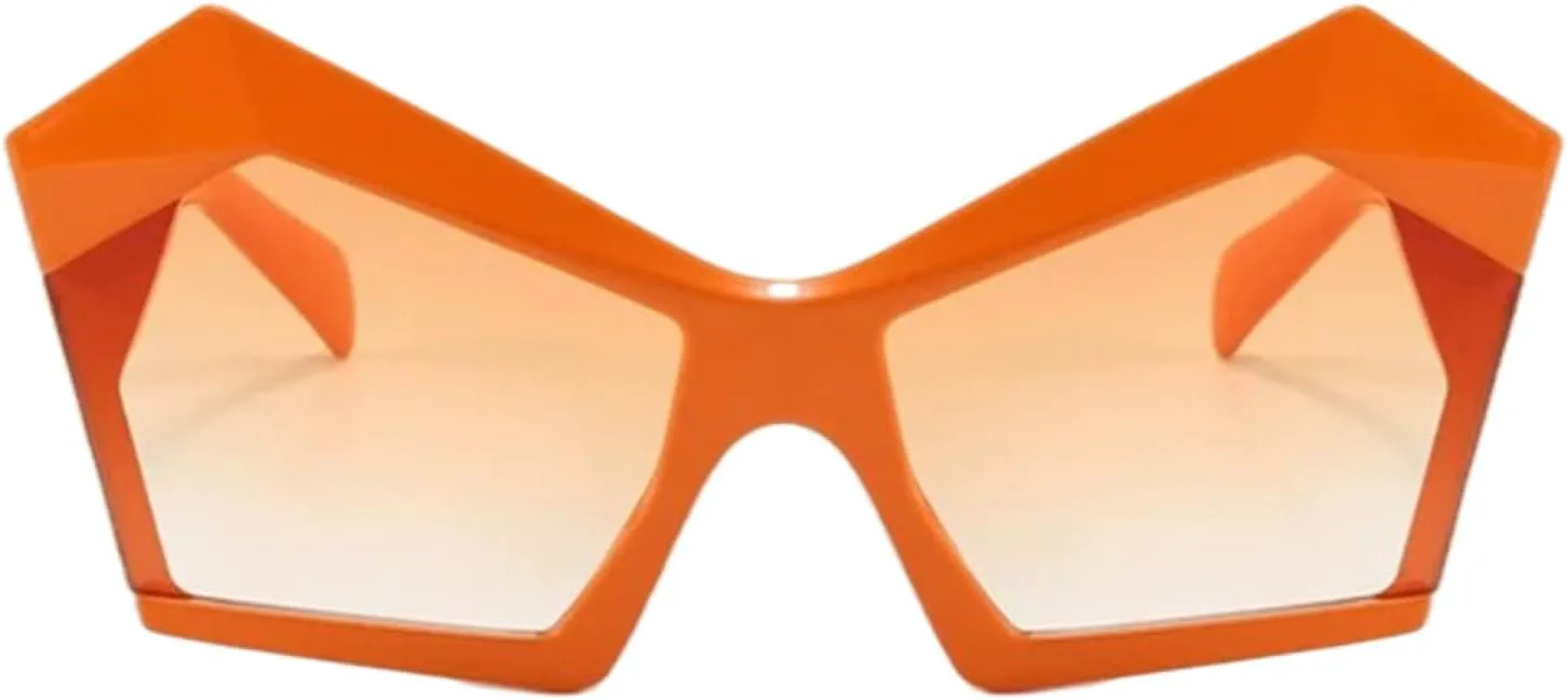 

Крупные солнцезащитные очки «кошачий глаз» в форме многоугольника для женщин и мужчин, в роскошном винтажном панк-стиле, сексуальные, в большой оправе TYUVIVO, Purple