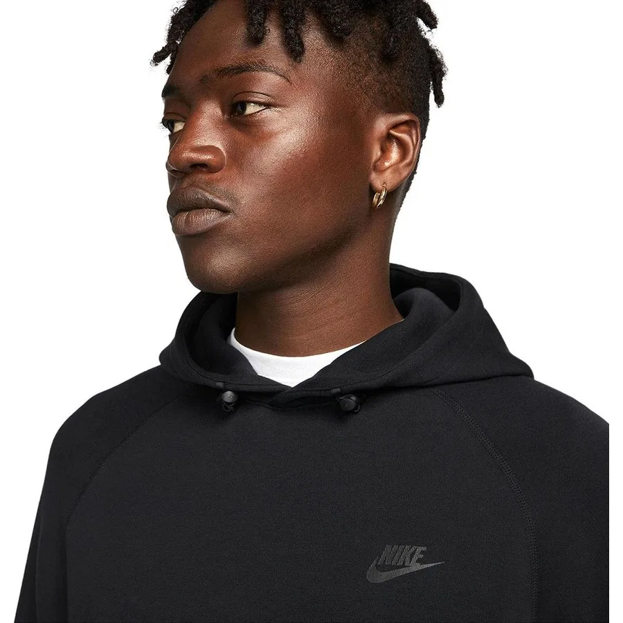 Свитшот мужской с капюшоном Tech Fleece Nike, Черный — фото 4