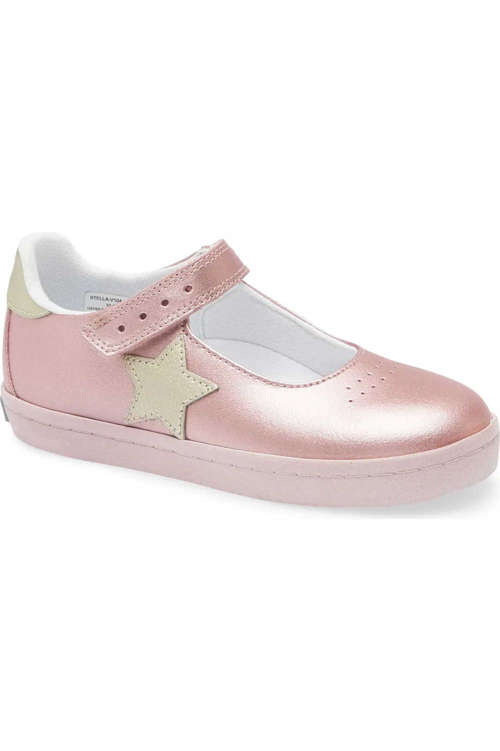 Детские кеды с металлической звездой Mary Jane Footmates, Rose/Gold