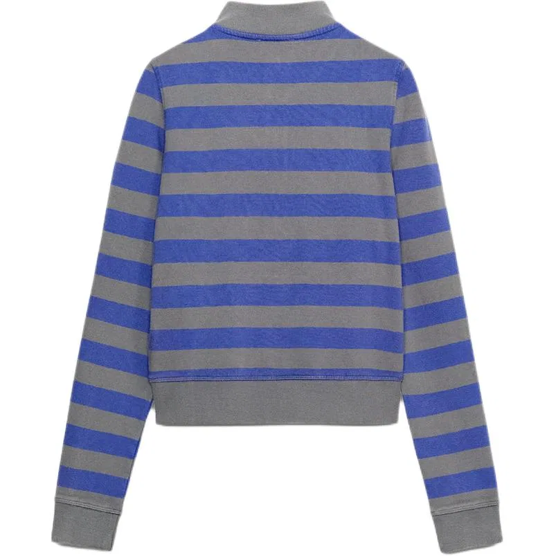 Женская толстовка с полосатым принтом и воротником-стойкой ZARA, Stripes — фото 3