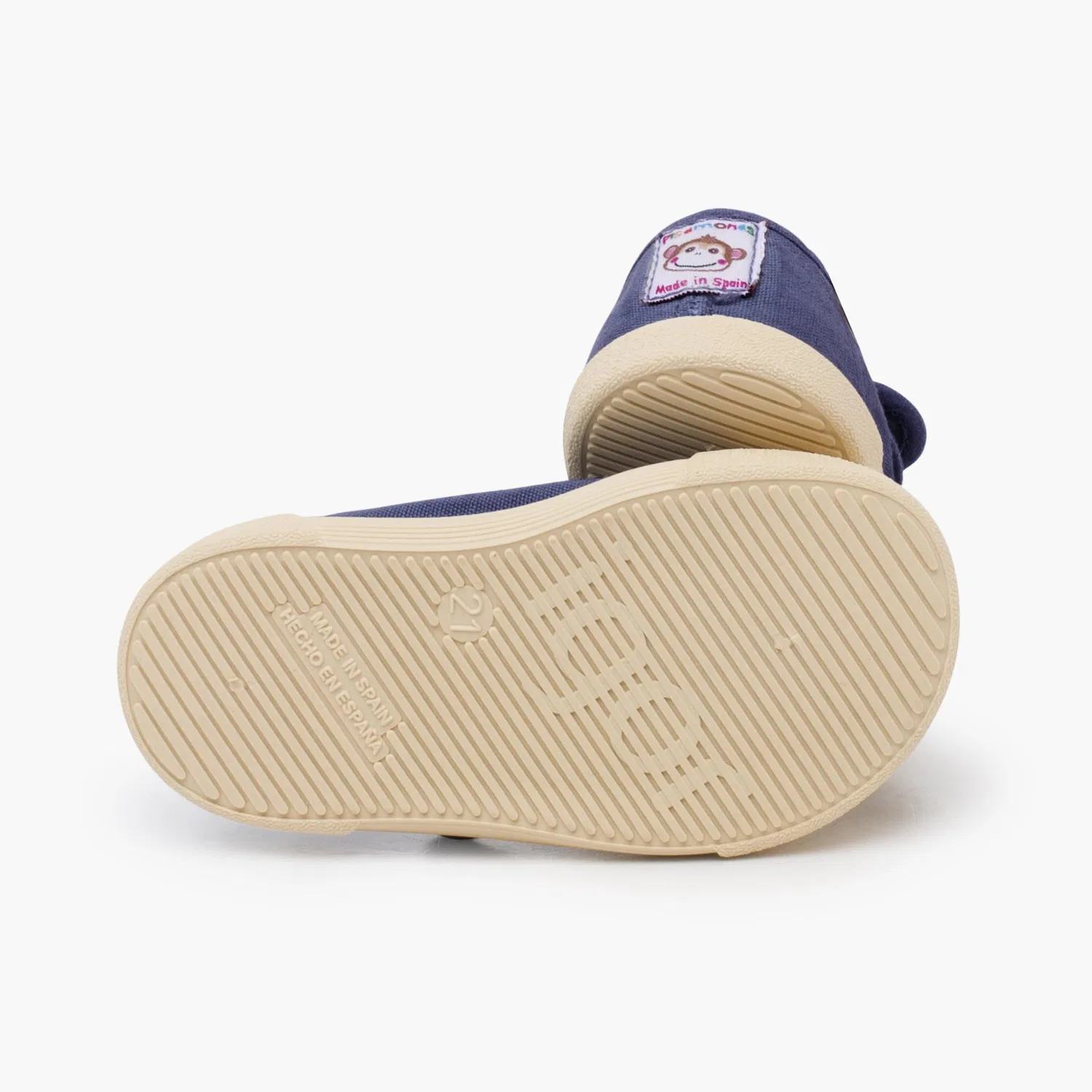 Детские балетки для девочек Barefoot Canvas Soft Strap Ballet Flats Pisamonas, Blue — фото 3