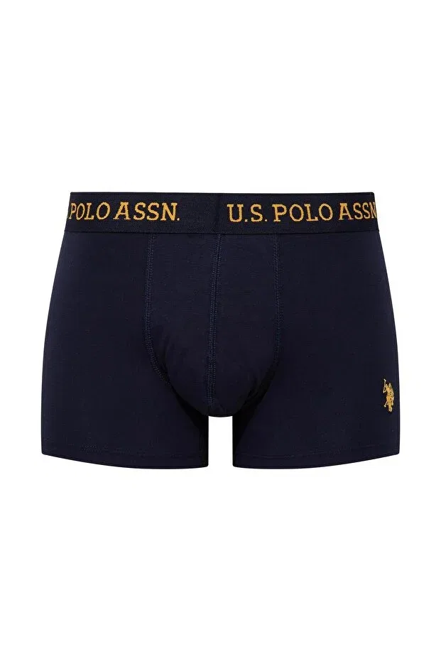 Мужские боксеры с принтом 3-комплект U.S. Polo Assn., Yellow - Printed - Navy Blue — фото 2
