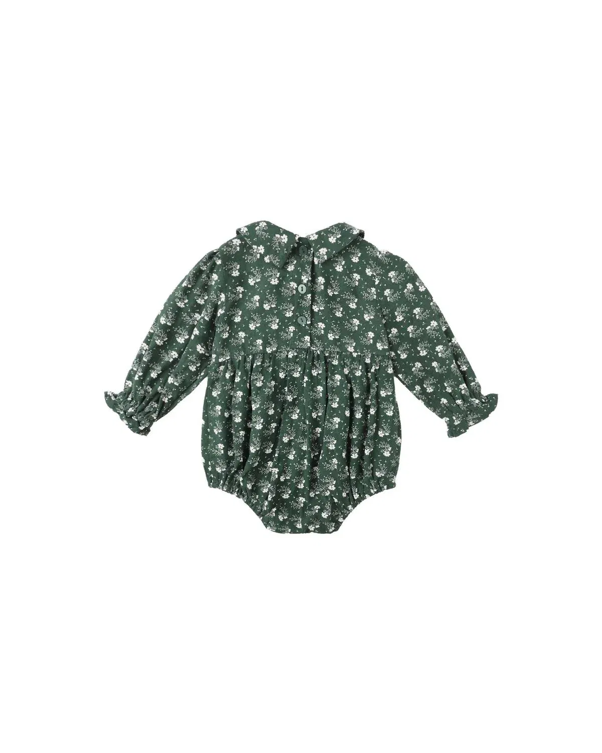 Детский боди-комбинезон с длинным рукавом Cora Romper Rylee + Cru, Green Ditsy — фото 2