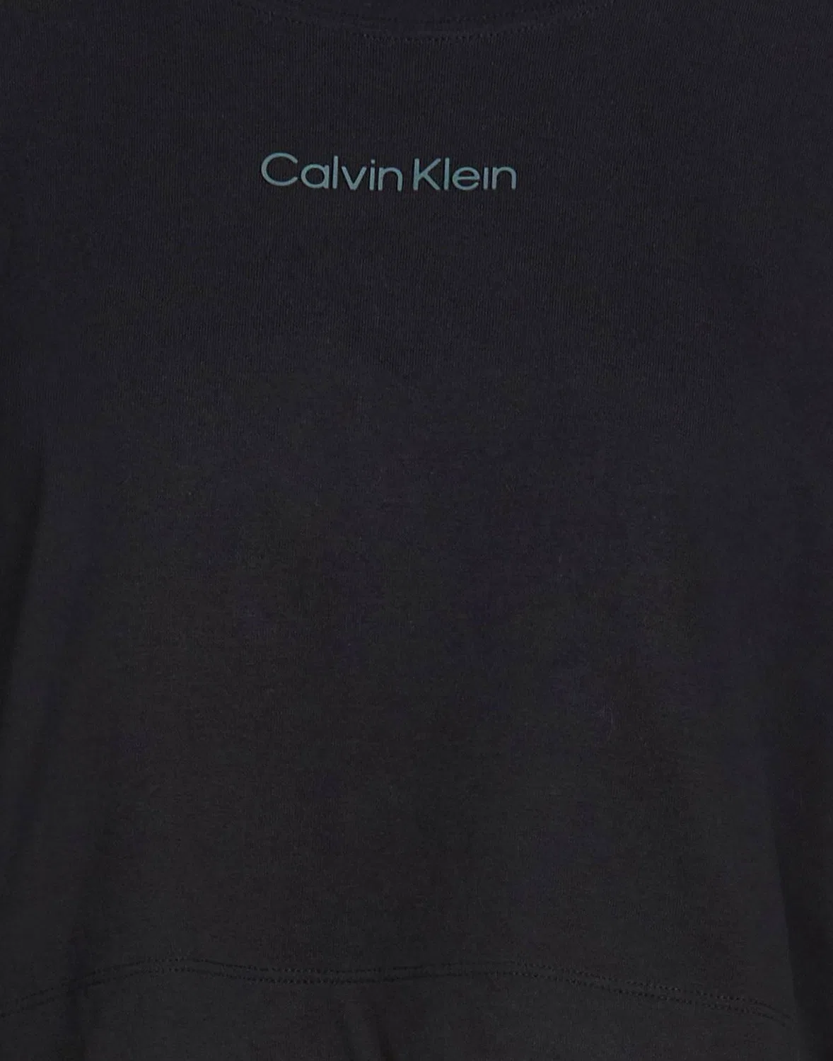 Женская укороченная футболка с длинным рукавом Calvin Klein, черный — фото 4