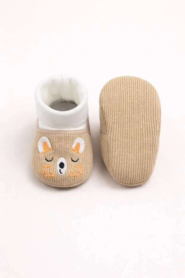 Детские пинетки из мягкого трикотажа Basics Numix Baby Kids, Brown — фото 3