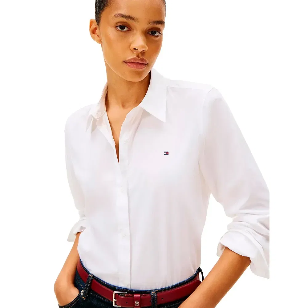 Рубашка длинный рукав Regular Fit Tommy Hilfiger, белый — фото 4