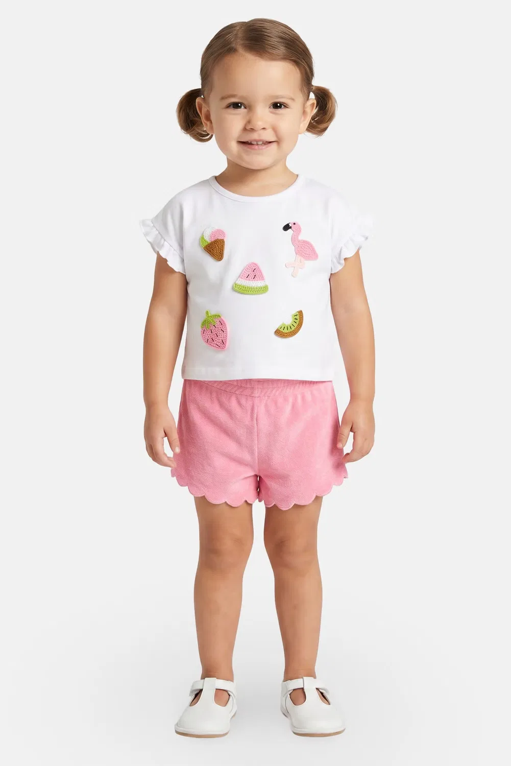 Комплект с вышивкой из топа и шорт Baby Essentials, разноцветный