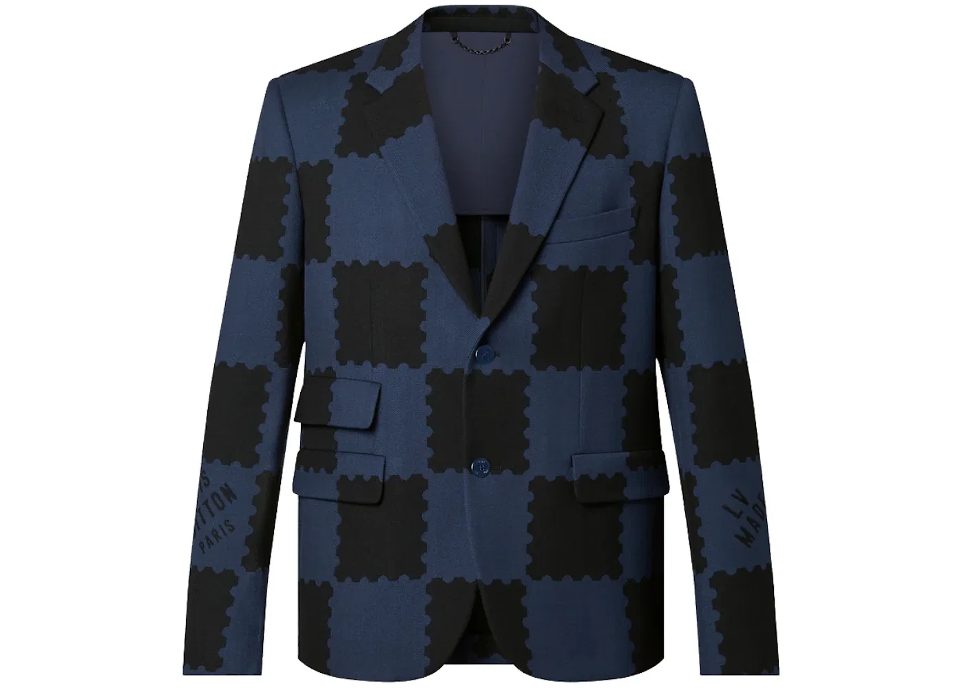 Мужской пиджак из костюмной ткани Damier Louis Vuitton, Dark Ocean