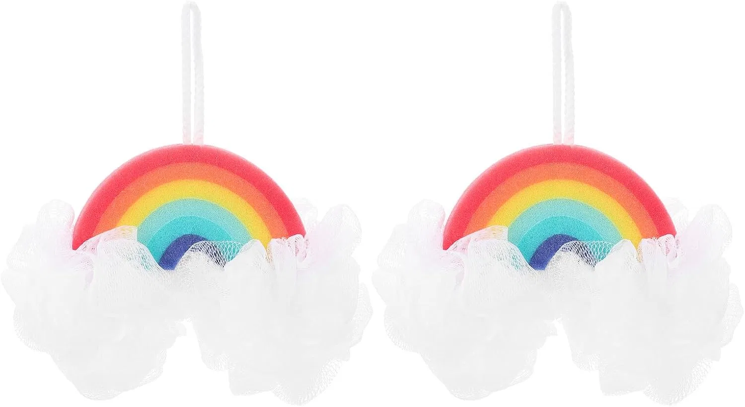 Эксфолиирующие банные цветы, 2 шт, TEHAUX, Rainbow, Various Colours