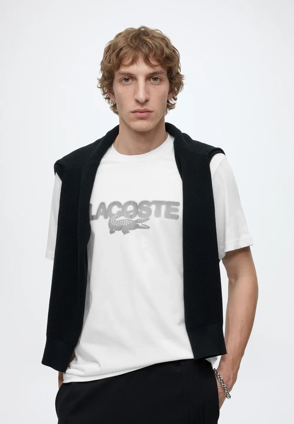 Классическая футболка - футболка с принтом Lacoste, Flour — фото 4