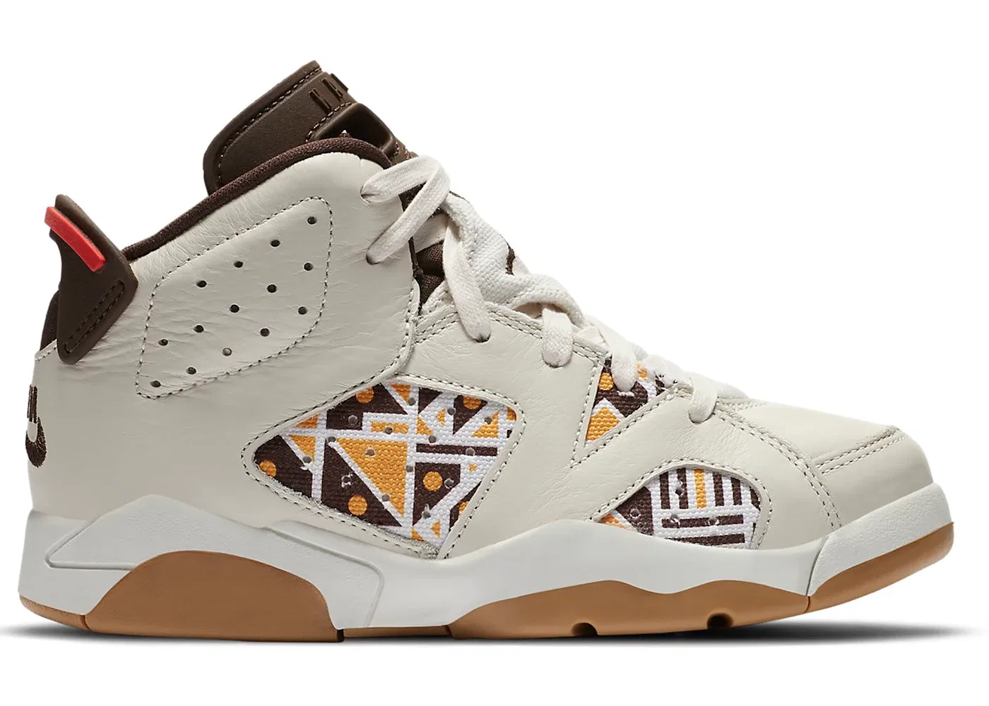 Детские кроссовки Lifestyle модель Jordan 6 Retro от Jordan, Sail/Team Orange-Gum Light Brown-Baroque Brown