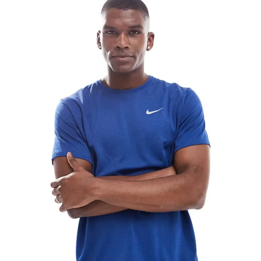 Футболка спортивная с длинным рукавом Dri-Fit Uv Miler Ss Nike, Синий