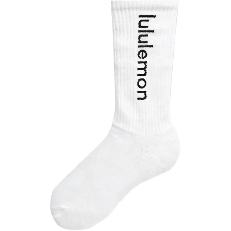 Детские носки с высоким голенищем Lululemon SS25, 1 Pack(White/Black/WHT/BLK)