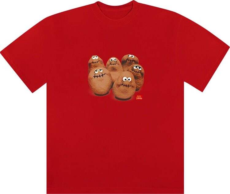 

Футболка Cactus Jack by Travis Scott x McDonald's Squad T-Shirt 'Red', красный