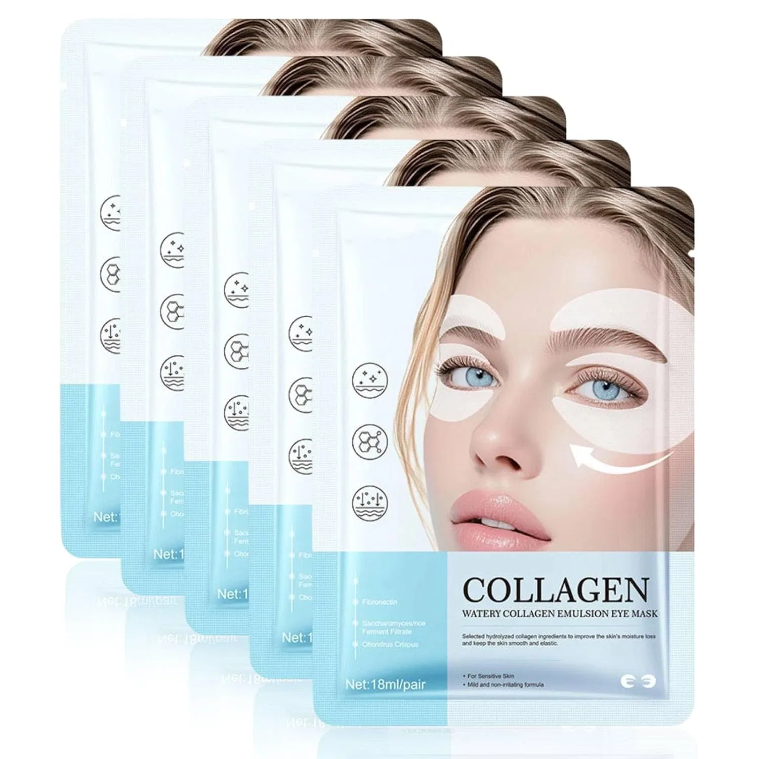 Патчи для глаз Glow Haven Collagen Eye Pads, vokkrv, 5 пар, 5 pairs