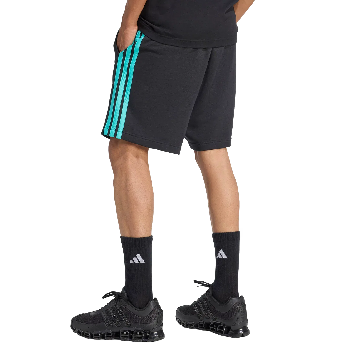 Мужские шорты с принтом команды Формулы-1 Adidas, черный — фото 3