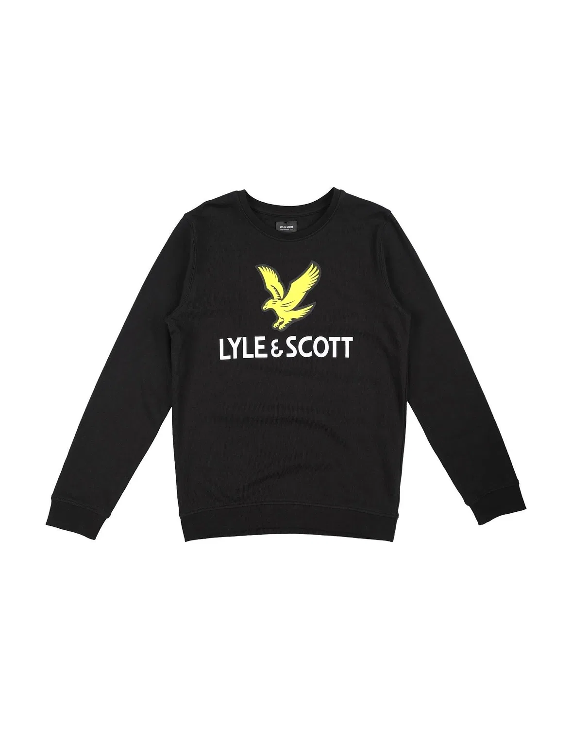 Детский свитшот для мальчиков с принтом Lyle & Scott, черный