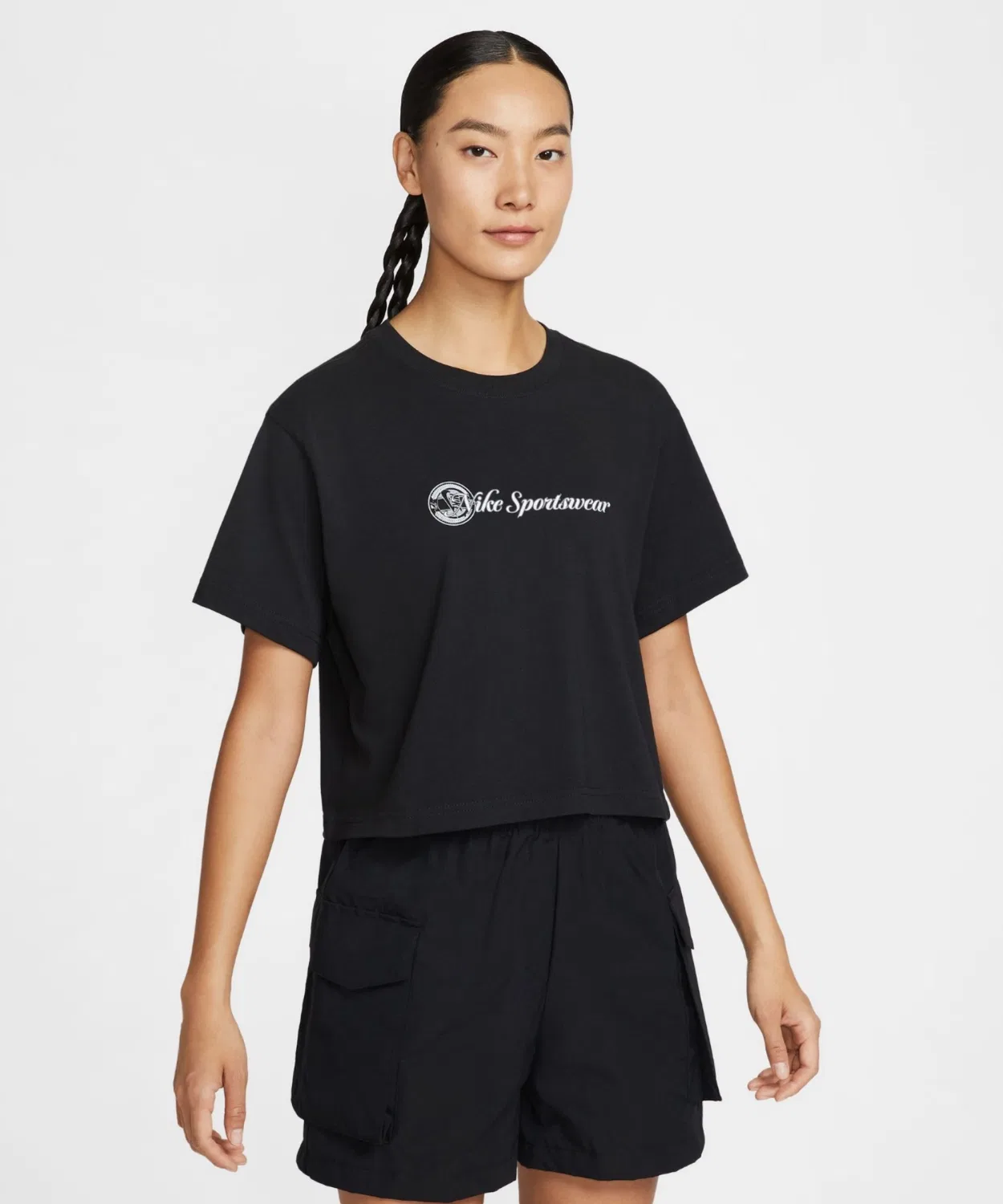 Женская футболка с коротким рукавом Nike Sportswear Club, Black