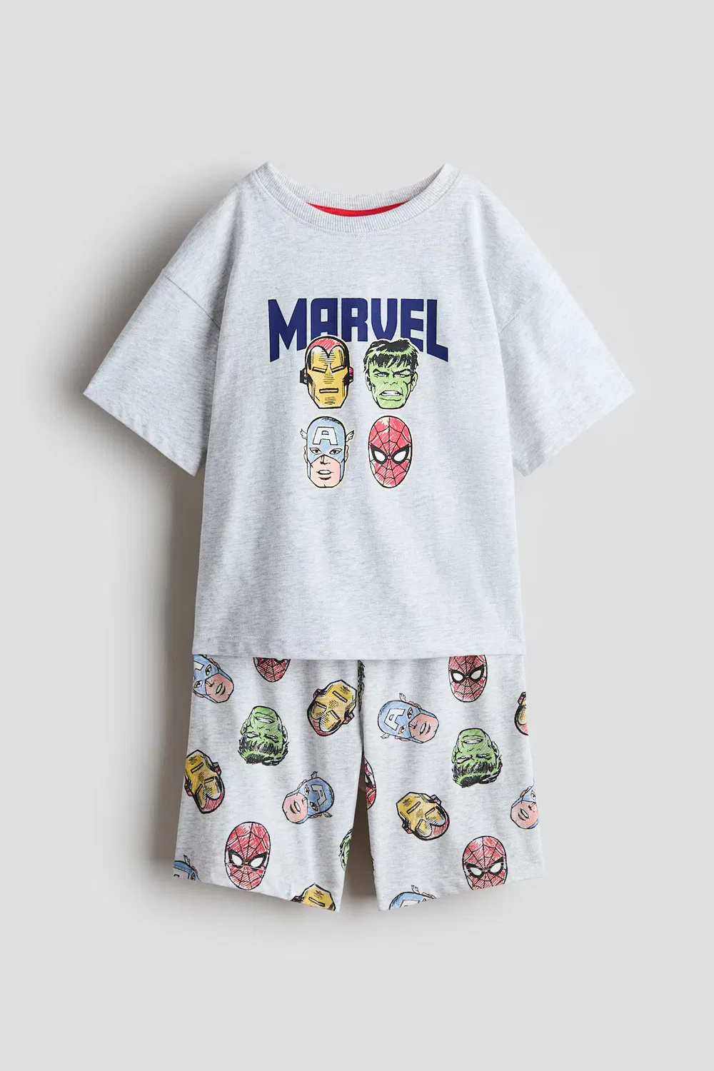 Пижама из набивного хлопка H&M, Hellgraumeliert/Marvel Comics