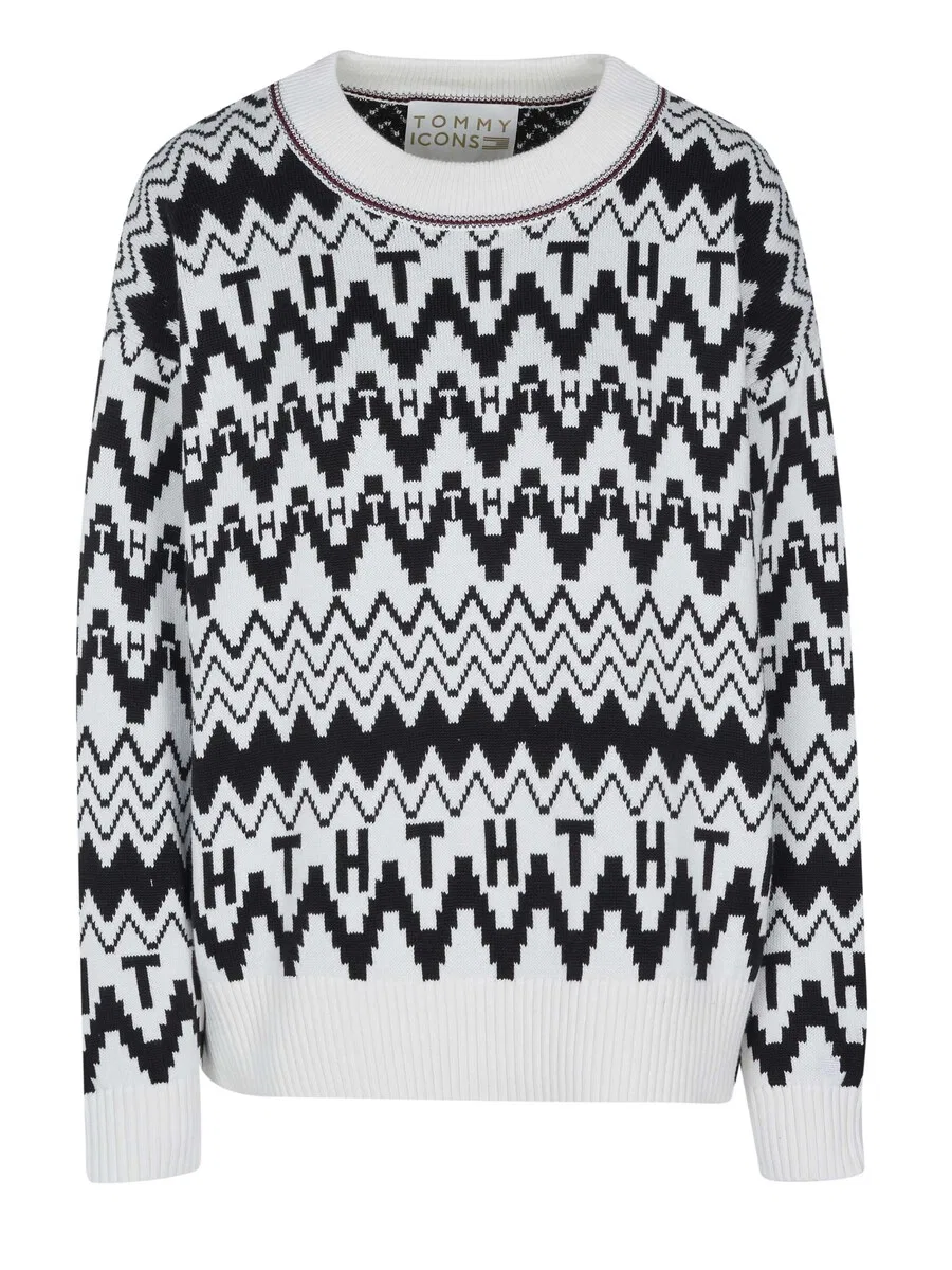 Свитер TOMMY HILFIGER 'Tommy Hilfiger Pullover' белого цвета