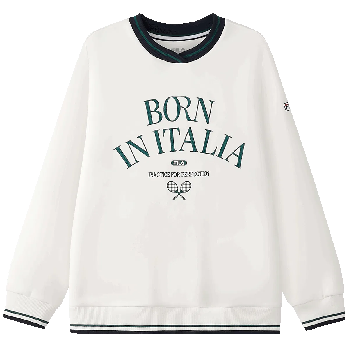Детский свитшот с круглым вырезом FILA KIDS, Steam White