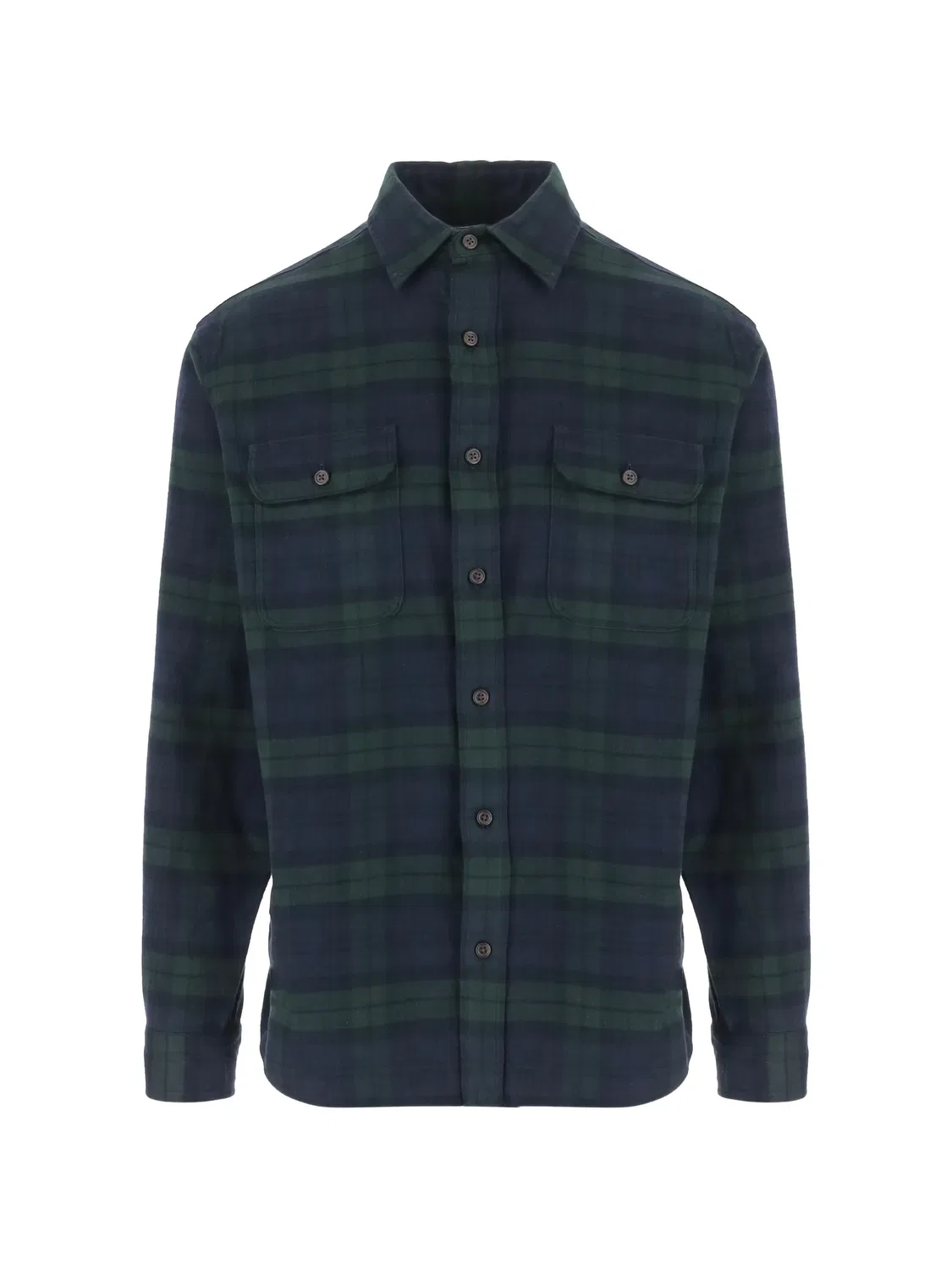 Фланелевая рубашка Classic Fit в клетку синяя Polo Ralph Lauren, синий