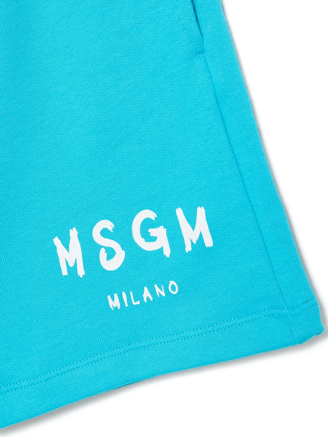 Шорты для мальчиков из 100% хлопка MSGM, синий — фото 2