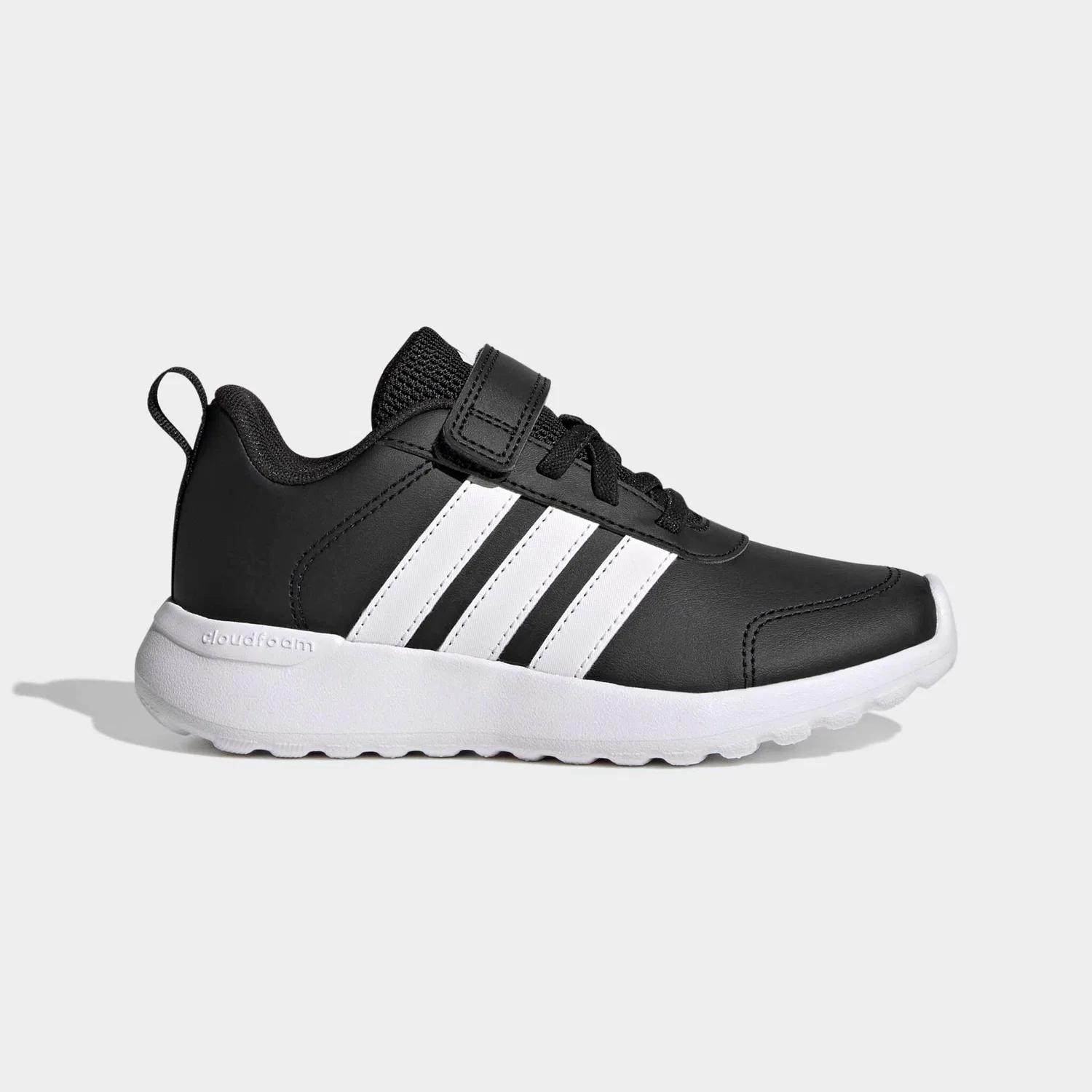Детские спортивные кроссовки с липучкой Adidas Sportswear, Core Black/White/Core Black — фото 2