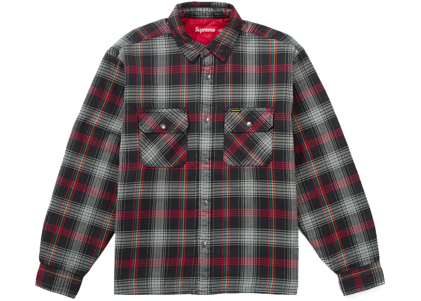 Мужская фланелевая рубашка с утеплителем Supreme Shirt, Black