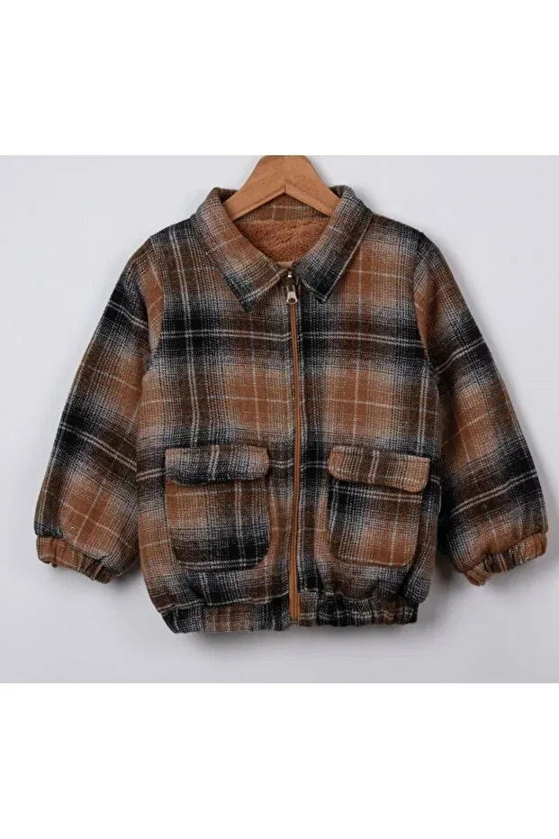 Детская рубашка для мальчиков с принтом Lumberjack Shirt Cardigan Smp, Light Tan — фото 2