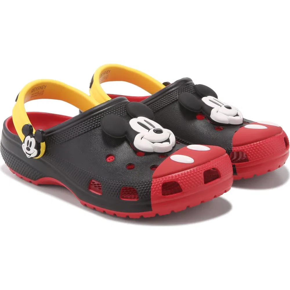 Детские классические сабо Disney Mickey Mouse Crocs, Black Mickey Multi