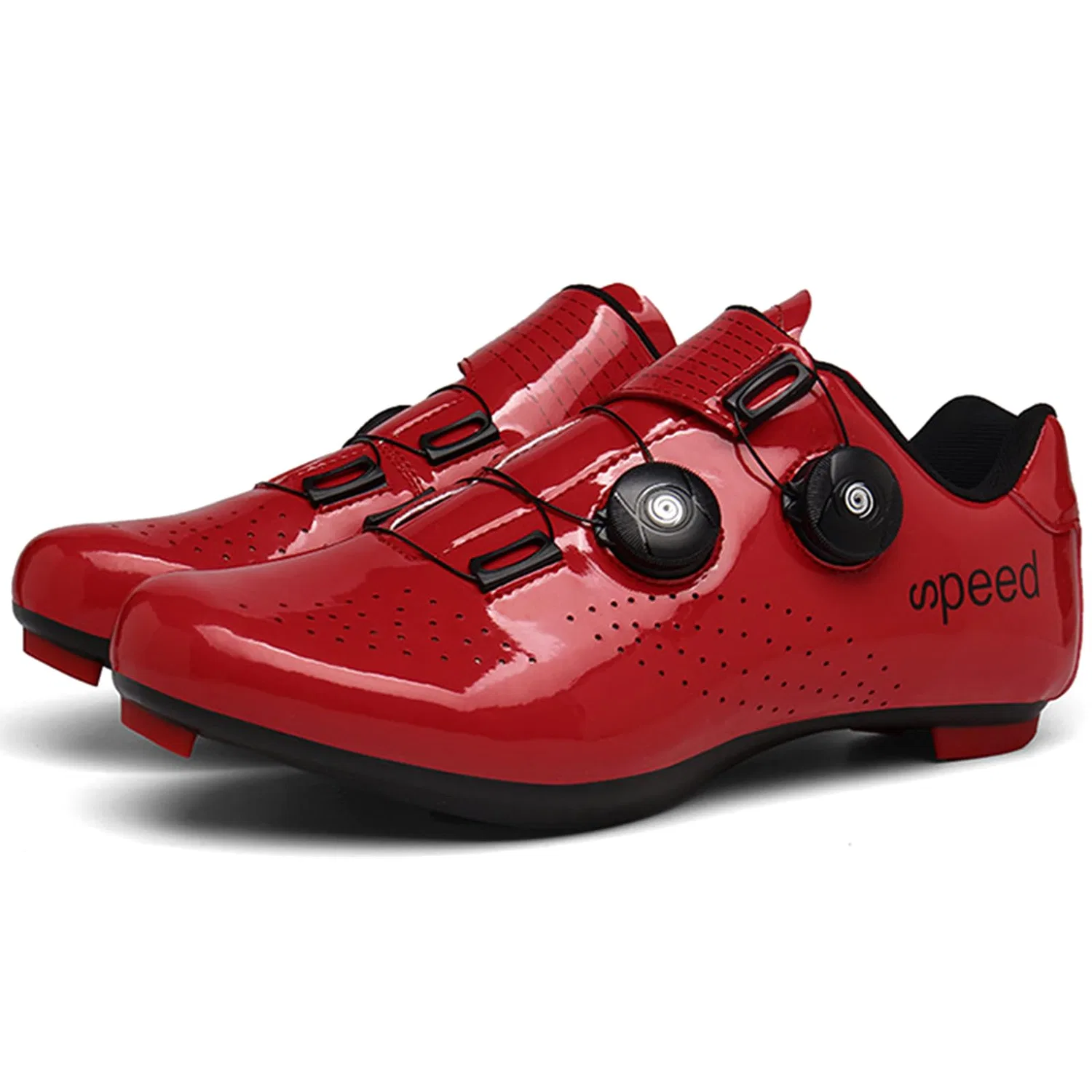 Детские велосипедные туфли дышащие совместимые с SPD SPD-SL Delta PENXZT, Red Rosso — фото 3