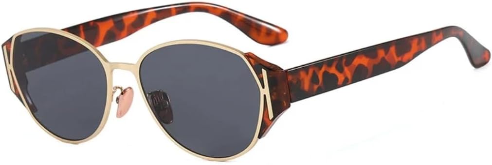 

Модные солнцезащитные очки класса люкс, большие овальные, в стиле «кошачий глаз», для женщин и мужчин, в стиле ретро, ​​с защитой от УФ-излучения UV400 VVTWSSW, Leopard Gray