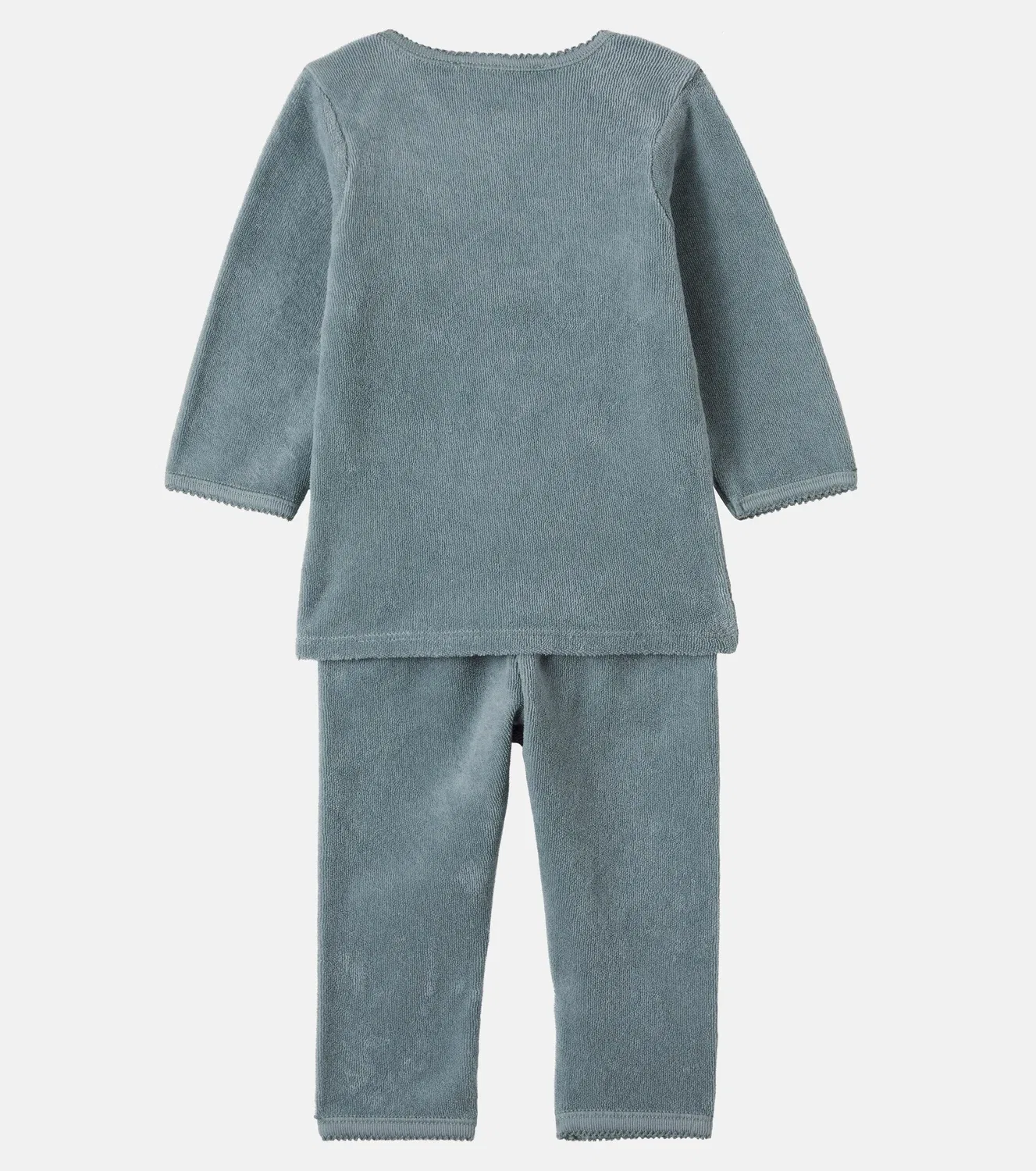 Комплект из хлопковой толстовки и брюк Baby Timi Bonpoint, синий — фото 2