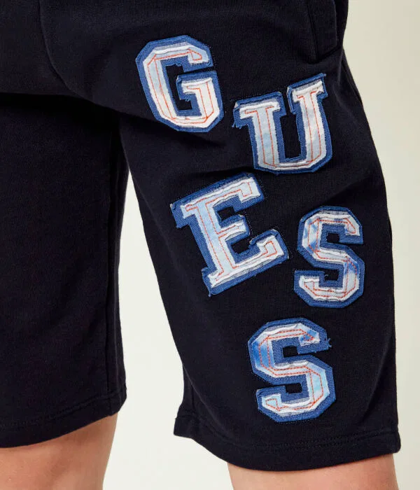 Детские шорты для мальчиков хлопковые Regular Fit Guess, Blu Marino — фото 4