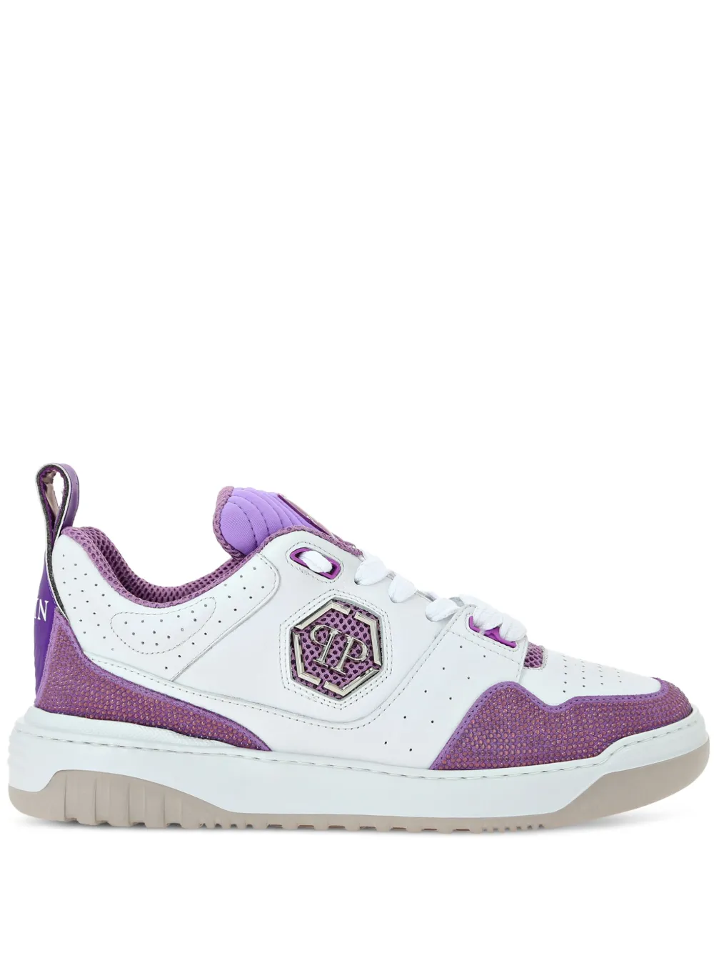 

Кроссовки с кристаллами Philipp Plein, фиолетовый